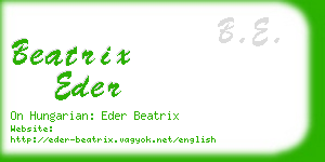 beatrix eder business card